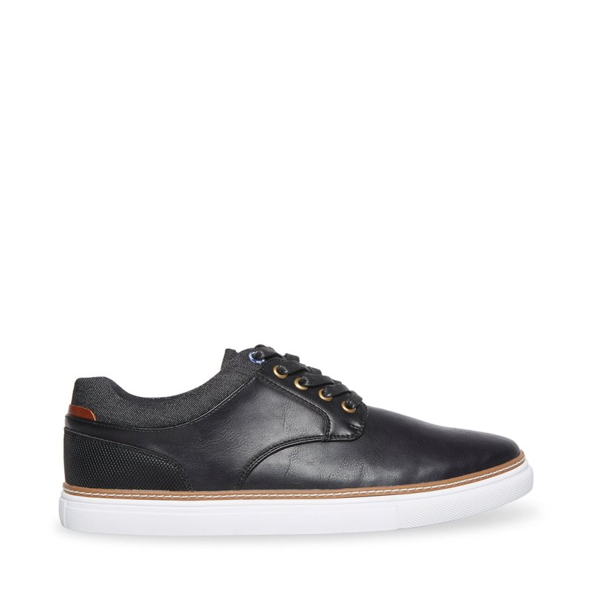 Zapatillas Steve Madden Gully Cuero Hombre Negras | ES ZN6243